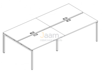 Мебель для персонала Рабочая станция на металлокаркасе DUE Б2 177-2 БП