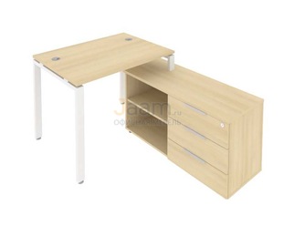 Кабинет руководителя Рабочая станция с опорной тумбой правая Б.РС-СТС-2.1 Пр