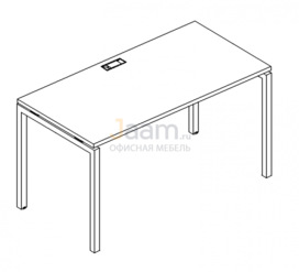 Мебель для персонала Стол письменный на металлокаркасе DUE Б2 016 БП